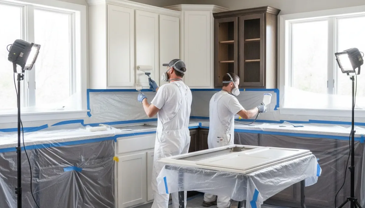 Cabinet painting service in Troy, MI for a clean, updated kitchen finish