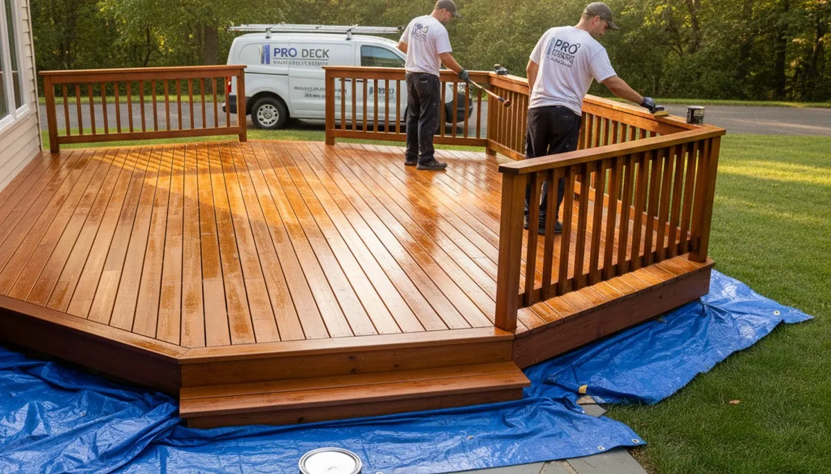Deck staining service in Troy, MI to protect and refresh wood against Michigan weather