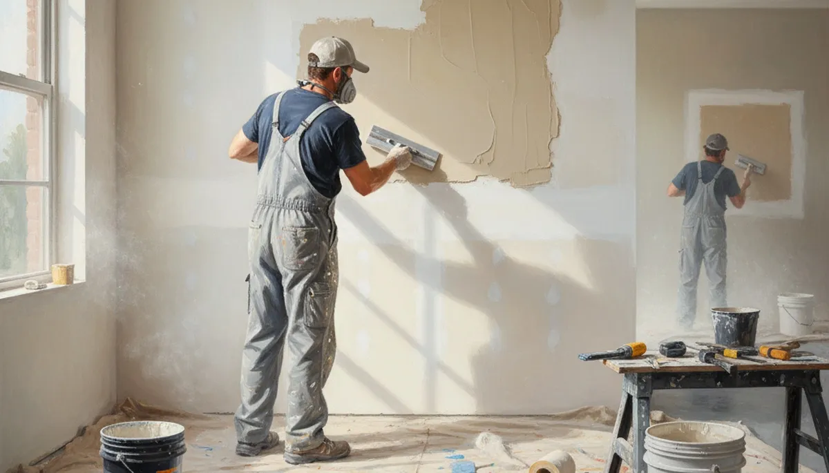 Drywall repair service in Troy, MI for cracks, holes, and water damage, ready for painting