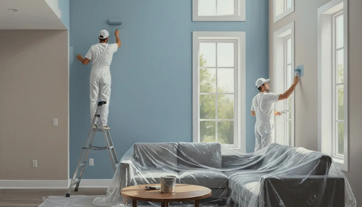 Interior house painting in Troy, MI by Troy Paint Pros for durable, clean wall finishes