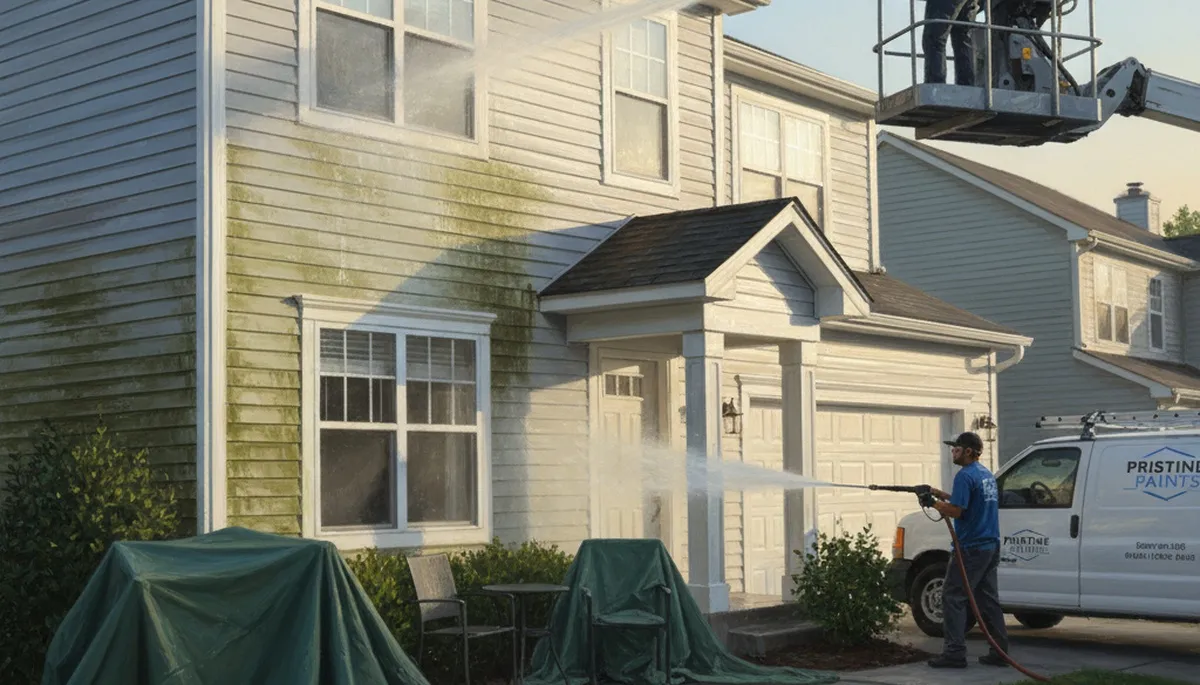 Vinyl siding pressure cleaning in Troy, MI for a cleaner, brighter home exterior